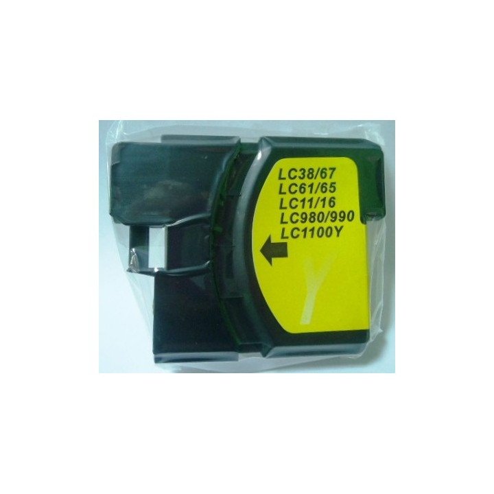 Compatível Brother LC 1100/LC985/LC980 Amarelo Tinteiro